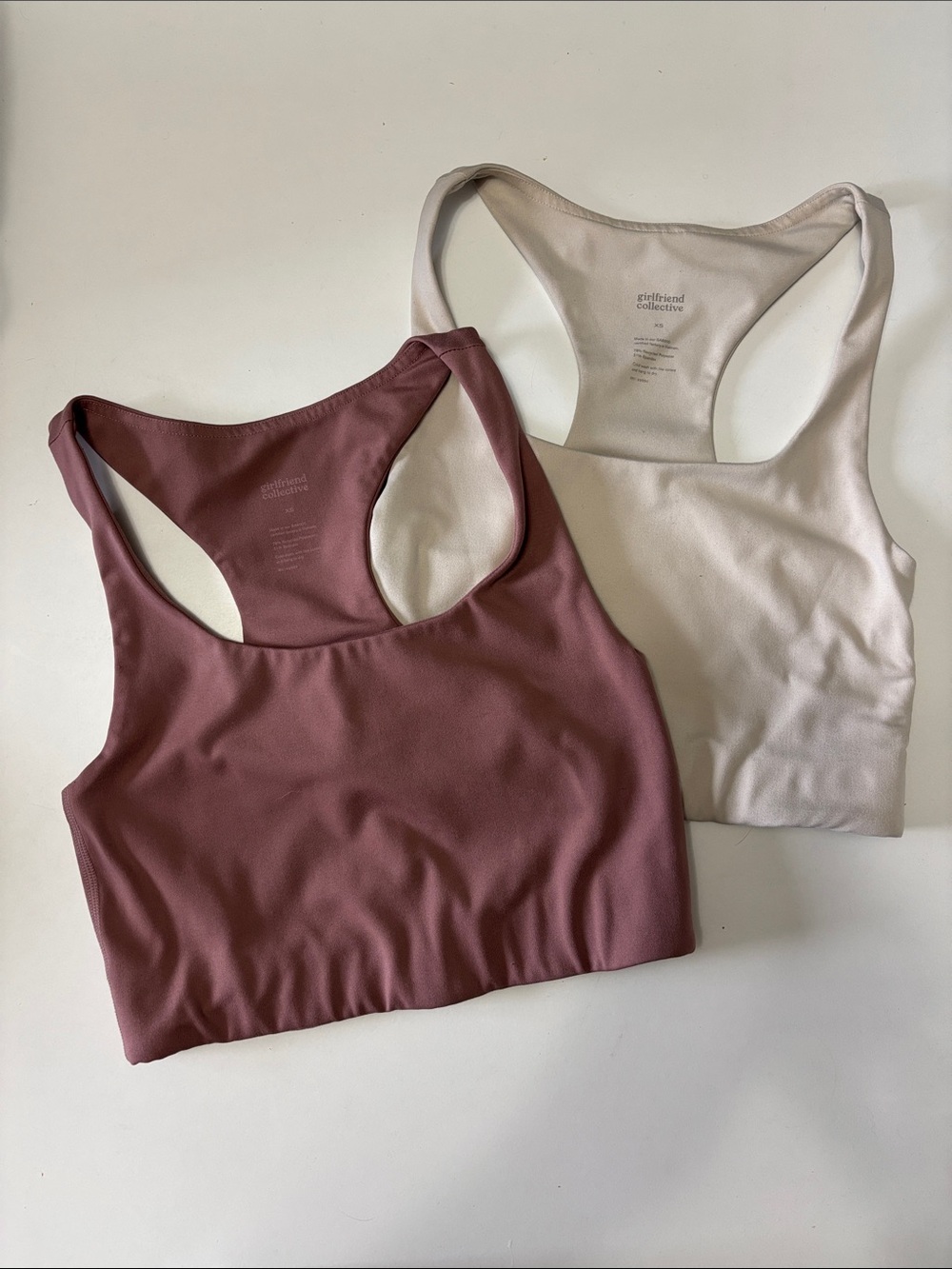 Set of 2 girlfriend collective Seamless Racerback Sports Bras